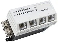 Микро-коммутаторы встраиваемые 7-портовые 10 Gigabit Ethernet MICROSENS с опцией РоЕ++
