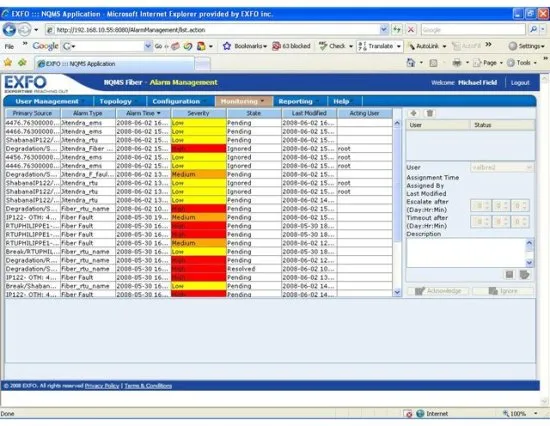 Система мониторинга ВОЛС EXFO NQMSfiber
