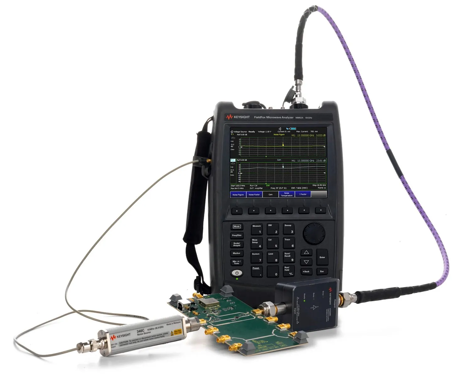2TEST поставляет ручные анализаторы СВЧ Keysight FieldFox с анализом коэффициента шума в полевых условиях