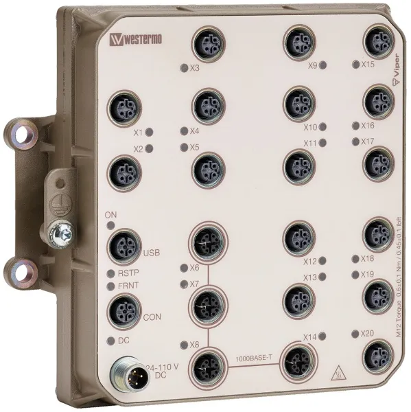 Промышленные управляемые 20-портовые коммутаторы с поддержкой PoE Westermo Viper-120A