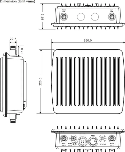 Промышленные точки доступа беспроводные ORing TGAP-W6610+-M12