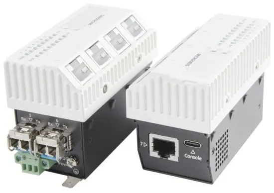 Микро-коммутаторы встраиваемые 7-портовые 10 Gigabit Ethernet MICROSENS с опцией PoE++
