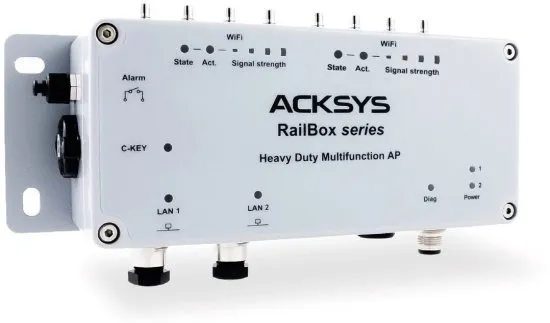 Многофункциональный WiFi роутер для железных дорог ACKSYS RailBox Wave2