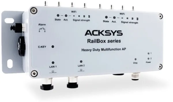 Многофункциональный WiFi роутер для железных дорог ACKSYS RailBox Wave2
