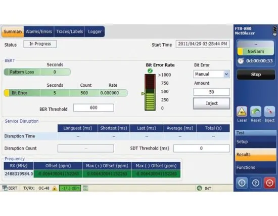 Модуль тестирования транспортных сетей DSn/PDH и SONET/SDH EXFO FTB-810 NetBlazer