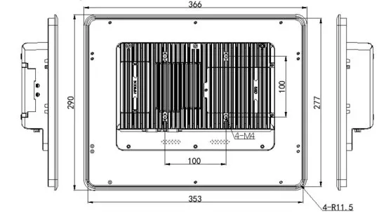 Панельный промышленный компьютер A-100 с сенсорным экраном