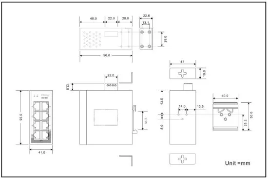 Промышленные мини-коммутаторы Ethernet неуправляемые ORing IES-180B