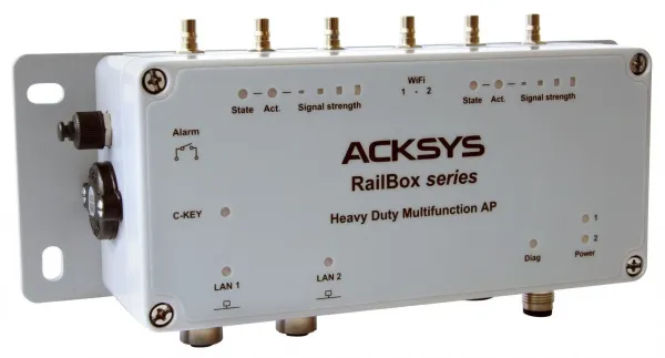 Промышленная точка доступа Wi-Fi 802.11ac / ретранслятор для железных дорог ACKSYS RailBox