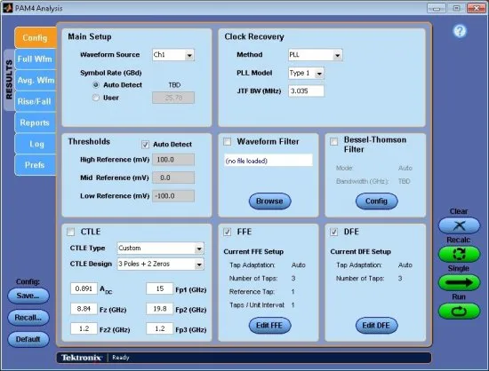 Программное обеспечение для анализа PAM4 в системах 400G