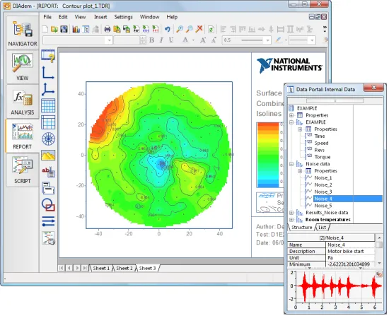 Интерактивная среда анализа данных и генерации отчетов DIAdem
