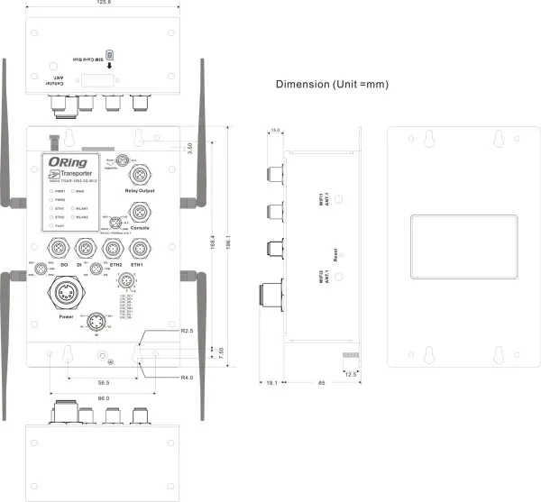 Промышленные маршрутизаторы 3G ORing TGAR-1662-3G-M12