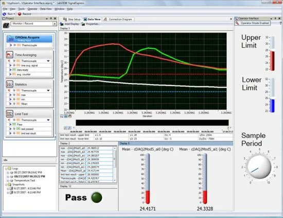 Функциональное ПО для регистрации данных SignalExpress