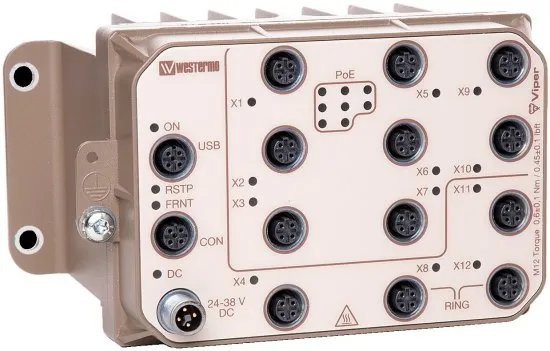 Управляемые 12-портовые коммутаторы с функцией маршрутизации и поддержкой PoE Westermo Viper-212A-P8-HV, Viper-212A-P8-LV, Viper-212A-T3G-P8-HV, Viper-212A-T3G-P8-LV