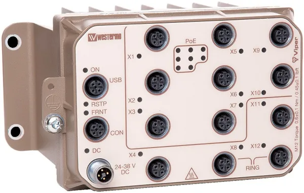 Управляемые 12-портовые коммутаторы с функцией маршрутизации и поддержкой PoE Westermo Viper-212A-P8-HV, Viper-212A-P8-LV, Viper-212A-T3G-P8-HV, Viper-212A-T3G-P8-LV