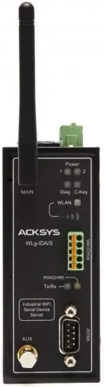 Сервер последовательных интерфейсов RS232/RS422/RS485 ACKSYS WLg-IDA/S
