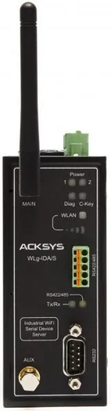 Сервер последовательных интерфейсов RS232/RS422/RS485 ACKSYS WLg-IDA/S