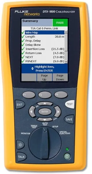 Кабельный анализатор Fluke Networks DTX-1800