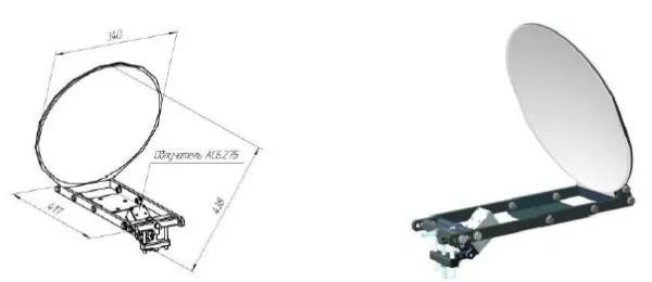 Широкополосная зеркальная антенная система СКАРД-Электроникс ЗА1-0,3-18-40