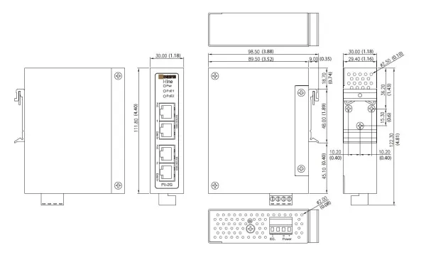 Промышленные инжекторы PoE 2-портовые Westermo PII-2G