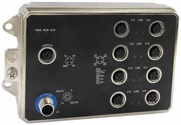 8-портовые управляемые промышленные Ethernet коммутаторы 2 уровня Narionix TNS5500D