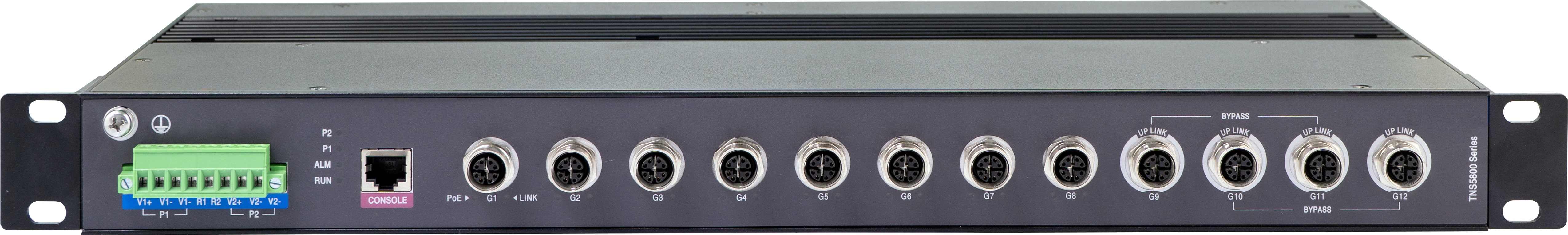 12-портовые стоечные промышленные Ethernet коммутаторы для железнодорожного транспорта 3onedata TNS5800