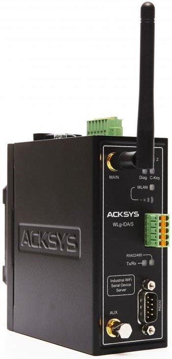 Сервер последовательных интерфейсов RS232/RS422/RS485 ACKSYS WLg-IDA/S