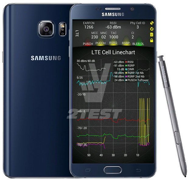 Тестовый смартфон Samsung Note 5 SM-N920i с TEMS Pocket и TEMS Investigation