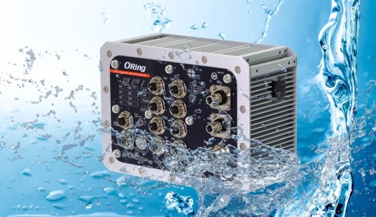 10-портовый управляемый гигабитный водонепроницаемый промышленный Ethernet коммутатор ORing TGPS-W9082GF-MM-M12X-QS-MV-IP54