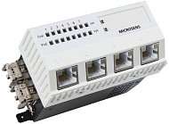 Микро-коммутаторы встраиваемые 7-портовые 10 Gigabit Ethernet MICROSENS с опцией РоЕ++