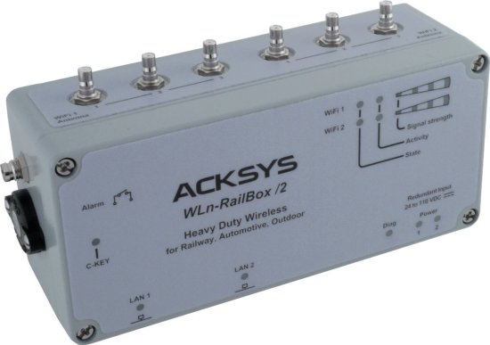 Промышленная точка доступа Wi-Fi 802.11ac / ретранслятор для железных дорог ACKSYS RailBox