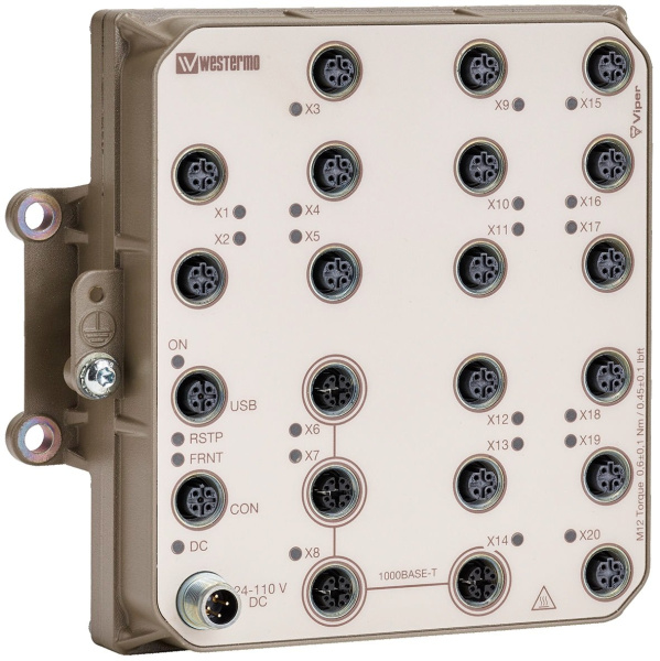 Промышленные управляемые 20-портовые коммутаторы с поддержкой PoE Westermo Viper-120A
