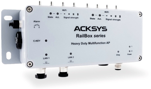 Многофункциональный WiFi роутер для железных дорог ACKSYS RailBox Wave2 Многофункциональный WiFi роутер для железных дорог ACKSYS RailBox Wave2