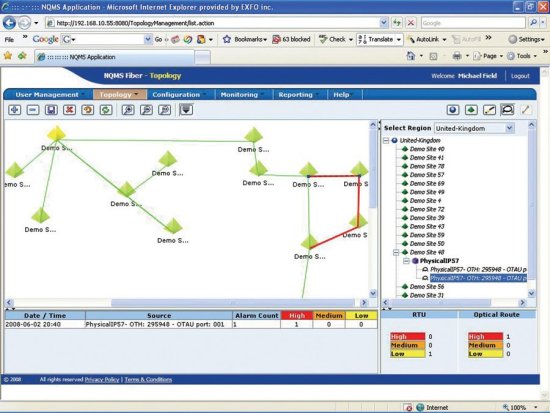 Система мониторинга ВОЛС EXFO NQMSfiber
