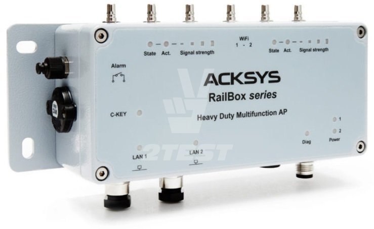 Решение 2TEST: Промышленная точка доступа Wi-Fi 802.11ac / ретранслятор для железных дорог ACKSYS RailBox