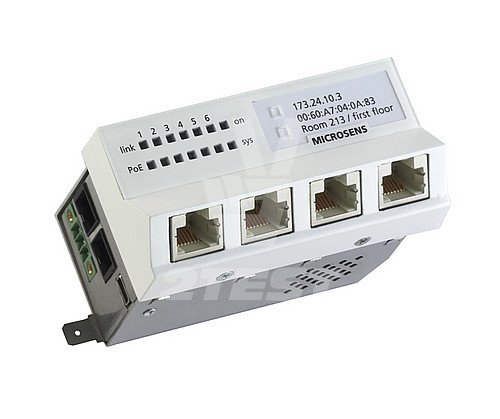 Микро-коммутаторы 6-портовые Gigabit Ethernet MICROSENS с опцией PoE