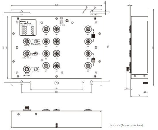 Промышленный управляемый 12-портовый коммутатор ORing TGRS-T120-M12X-BP2-WV Промышленный управляемый 12-портовый коммутатор ORing TGRS-T120-M12X-BP2-WV