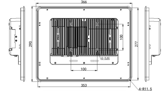Панельный промышленный компьютер A-100 с сенсорным экраном Панельный промышленный компьютер A-100 с сенсорным экраном