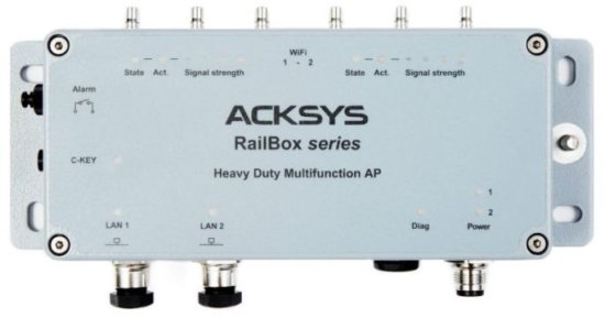 Промышленная точка доступа Wi-Fi 802.11ac / ретранслятор для железных дорог ACKSYS RailBox