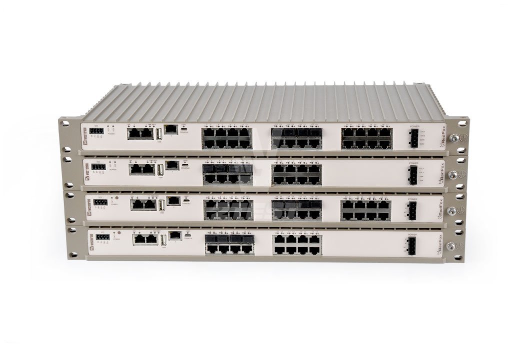 Решение 2TEST: Промышленные коммутаторы Gigabit Ethernet с функцией маршрутизации Westermo RedFox RFIR-219-F4G-T7G-AC(DC)