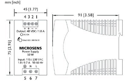 Поставка Промышленные блоки питания компактные PoE MICROSENS (48 VDC)