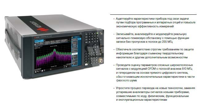 Описание Анализатор сигналов PXA N9030B серии X