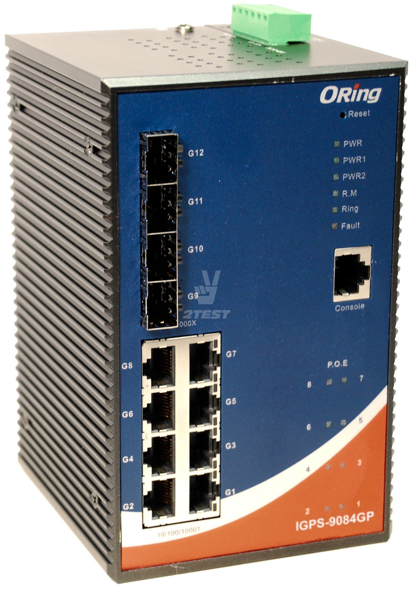 Поставка Промышленные управляемые 12-портовые Gigabit Ethernet коммутаторы ORing IGPS-9084GP с поддержкой PoE