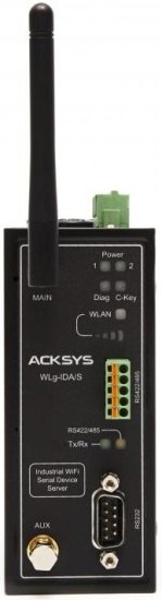 Сервер последовательных интерфейсов RS232/RS422/RS485 ACKSYS WLg-IDA/S