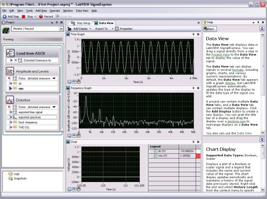 Функциональное ПО для регистрации данных SignalExpress Функциональное ПО для регистрации данных SignalExpress
