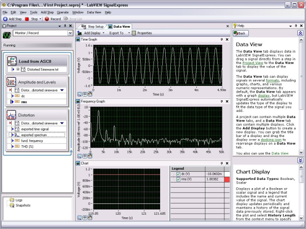 Функциональное ПО для регистрации данных SignalExpress