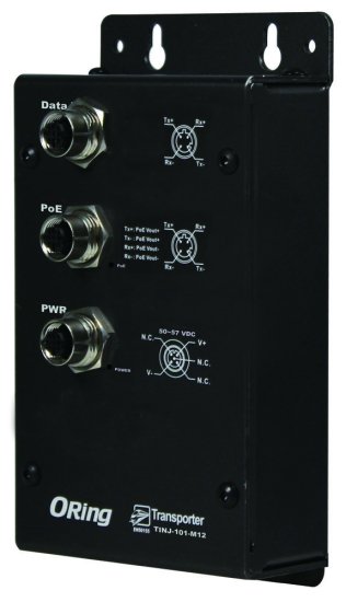 Промышленные PoE-инжекторы 1-портовые ORing TINJ-101(GT)-M12 Промышленные PoE-инжекторы 1-портовые ORing TINJ-101(GT)-M12
