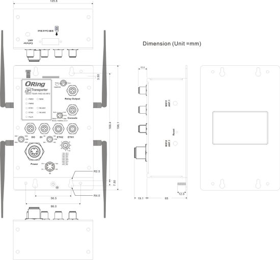 Промышленные маршрутизаторы 4G LTE ORing TGAR-1662-4G-M12 Промышленные маршрутизаторы 4G LTE ORing TGAR-1662-4G-M12