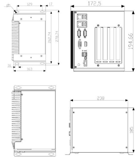 Встраиваемый промышленный компьютер A-101 Встраиваемый промышленный компьютер A-101