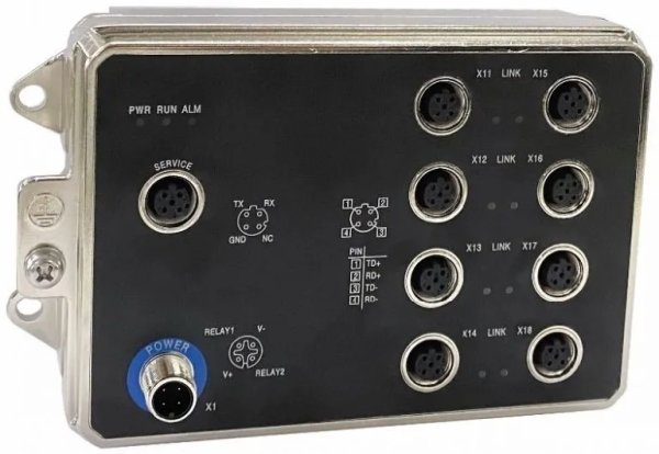 8-портовые управляемые промышленные Ethernet коммутаторы 2 уровня Narionix TNS5500D