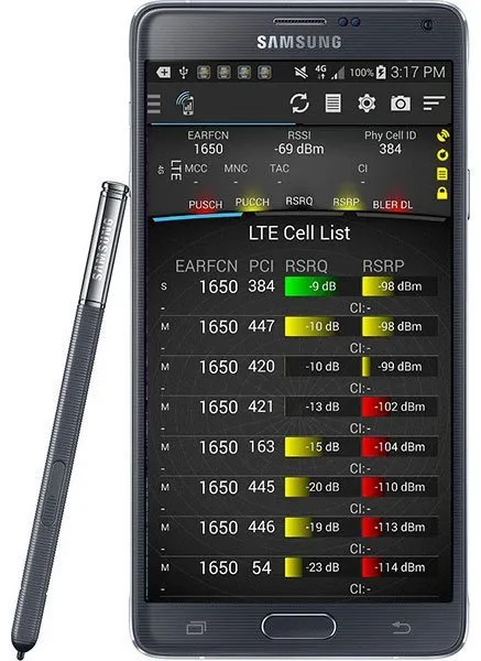 Тестовые смартфоны Samsung Note 4 SM-N910G / SM-N910F с TEMS Pocket и TEMS Investigation